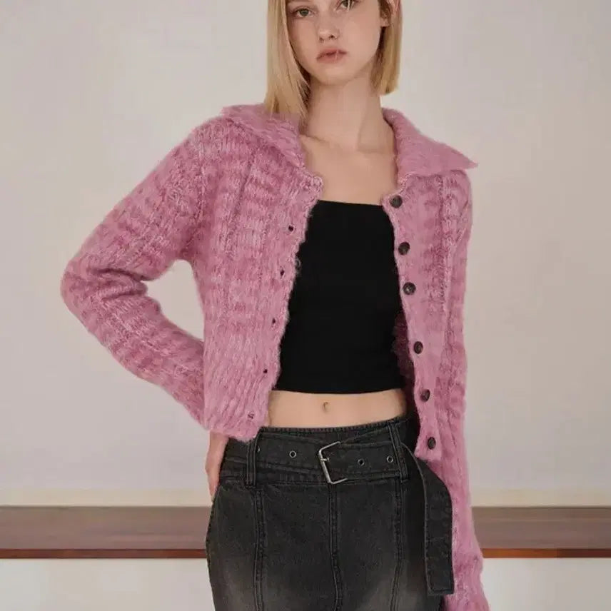 [BUNJANG] Etmont Color Blend Knit Cardigan / 에트몽 Color Blend Brush Knit Cardigan