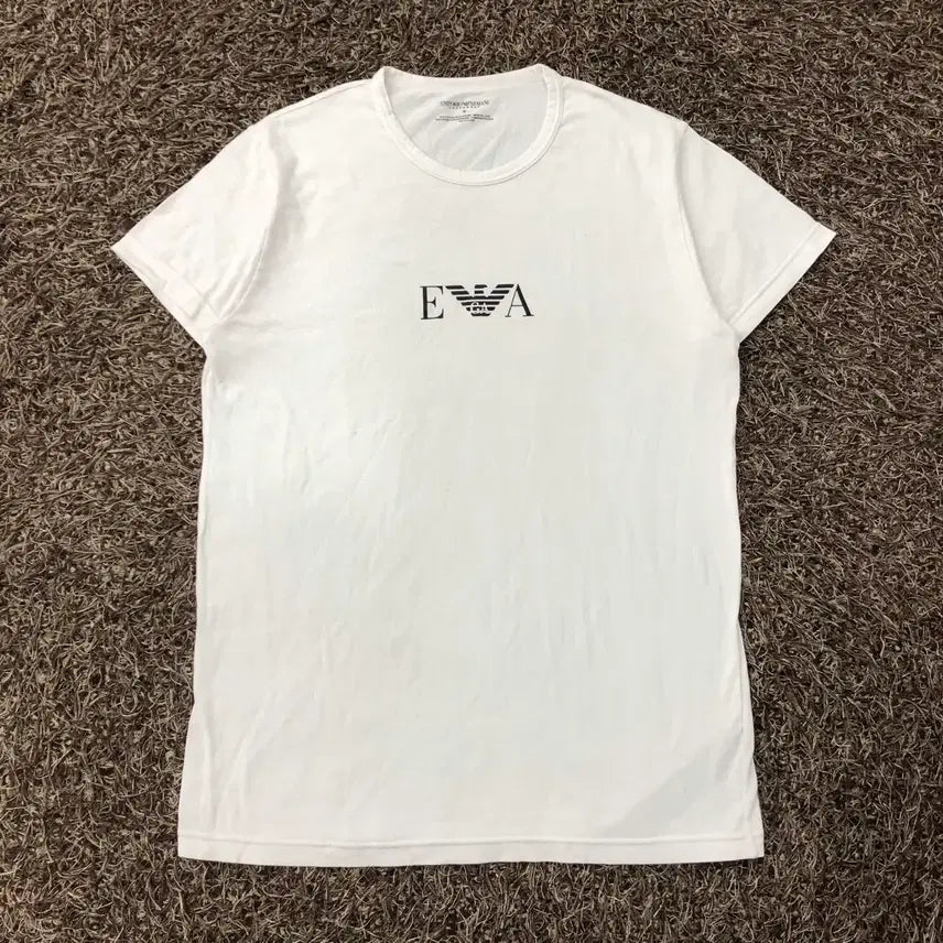 [BUNJANG] Emporio Armani Logo White Short Sleeve T-shirt / M 엠포리오 아르마니 로고 화이트 반팔 티셔츠