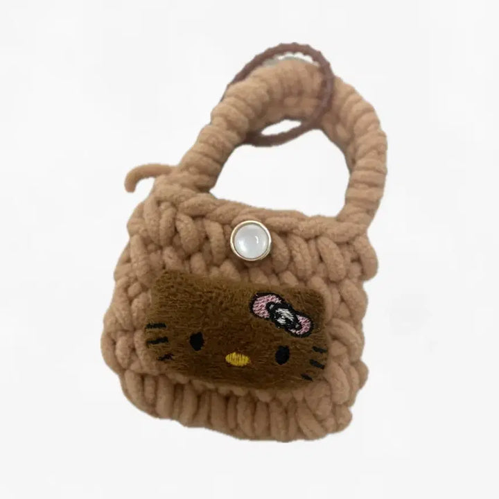 [BUNJANG] Hello Kitty Tanning Kitty Knitted Mini Bag Keyring / 헬로키티 태닝키티 뜨개 미니 가방 키링