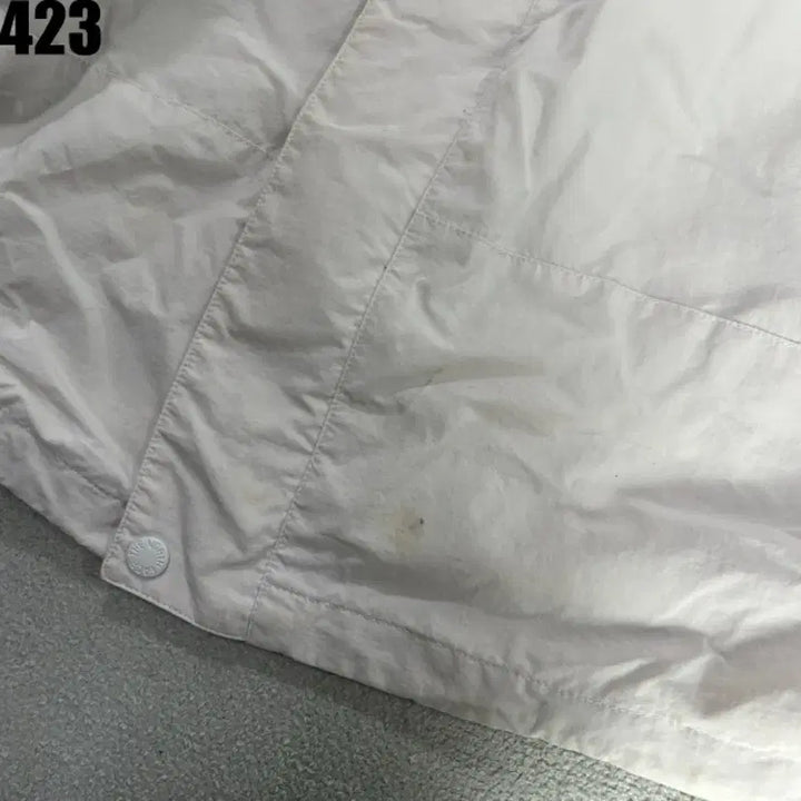 [BUNJANG] The North Face Hooded Windbreaker Jacket - White - Size L / 노스페이스 바람막이 화이트 신형 후드 자켓 L