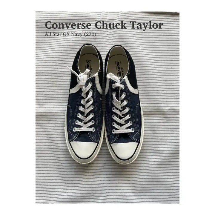 [BUNJANG] Converse Chuck Taylor All Star OX Navy Sneakers / 컨버스 척 테일러 All Star OX Navy (270)