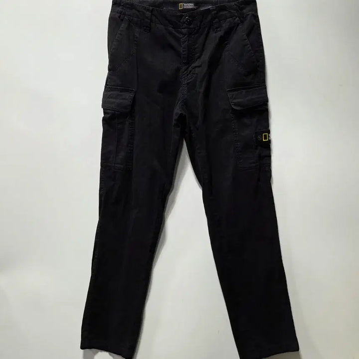 [SOLD OUT] 내셔널지오그래픽 블랙 코튼 카고 팬츠 76 26042412