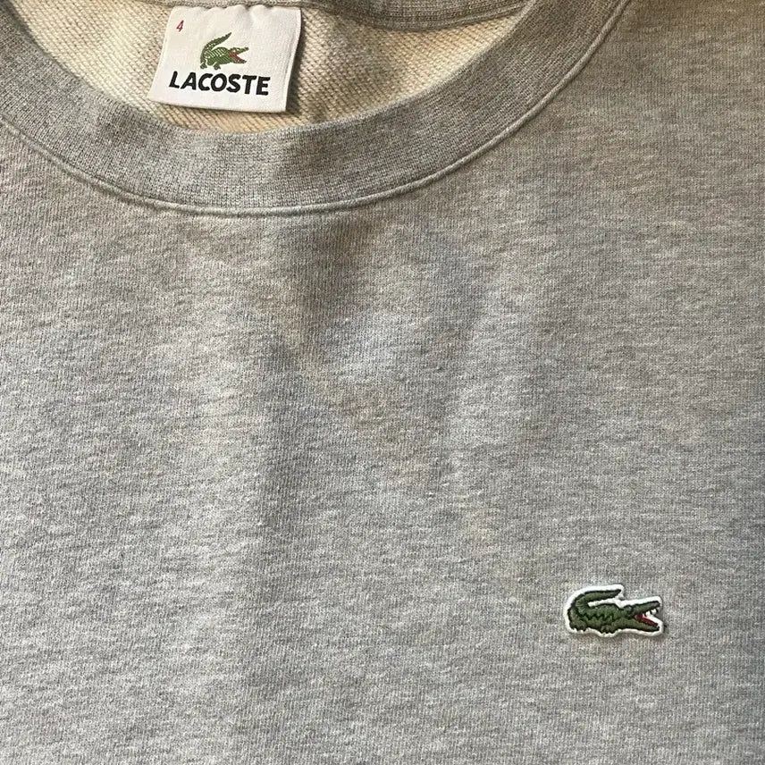 [BUNJANG] Lacoste Gray Sweatshirt / 라코스테 맨투맨 티셔츠 그레이