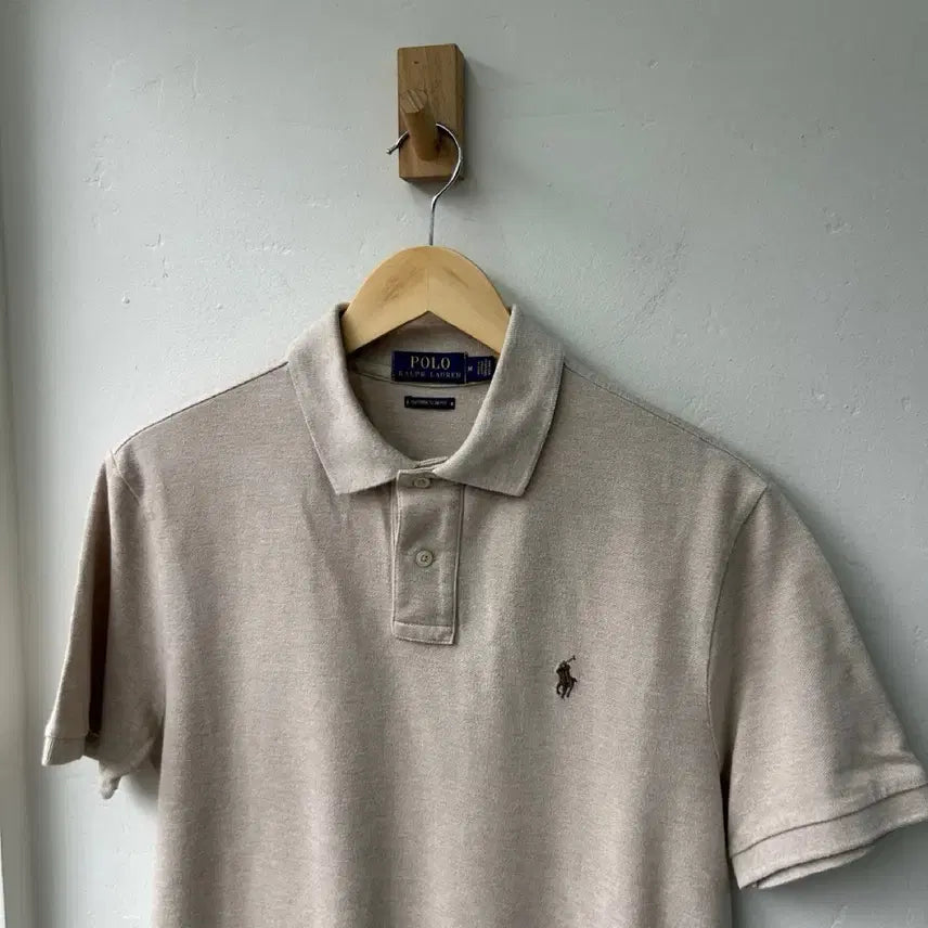 [BUNJANG] Polo Ralph Lauren Beige Short Sleeve Polo Shirt / 16760 - 폴로 랄프로렌 베이지 반팔 카라티