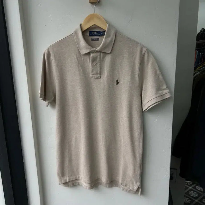 [BUNJANG] Polo Ralph Lauren Beige Short Sleeve Polo Shirt / 16760 - 폴로 랄프로렌 베이지 반팔 카라티