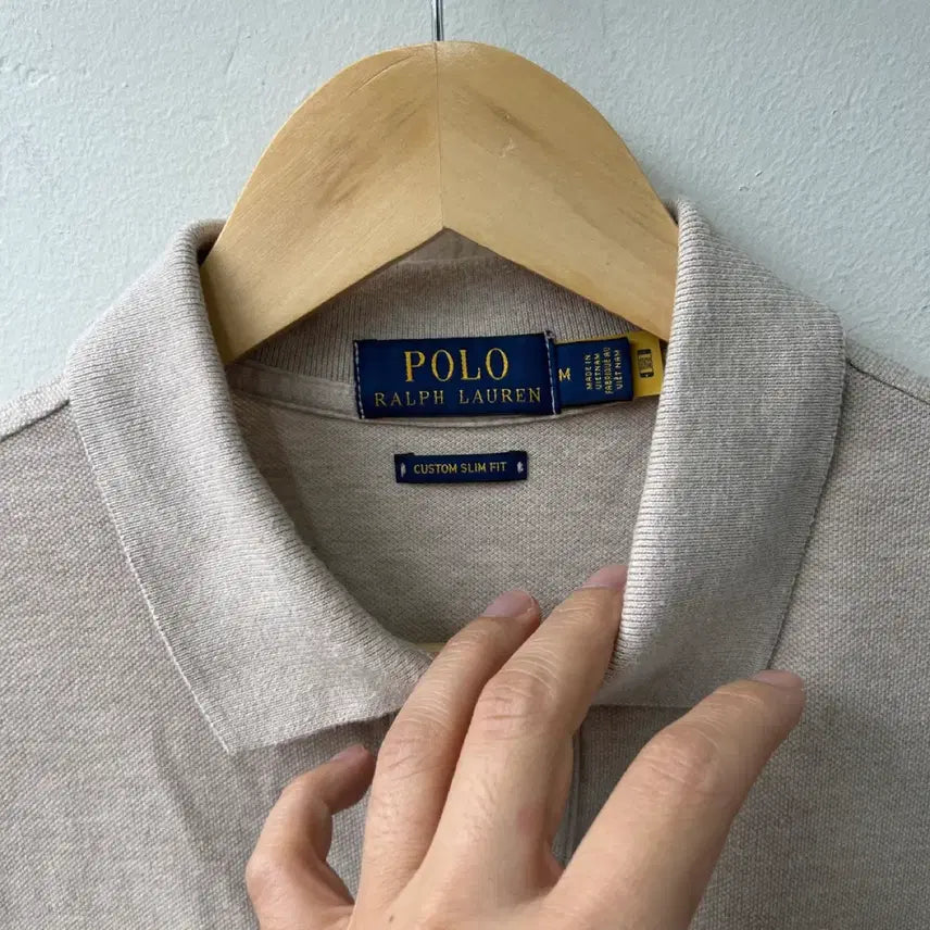 [BUNJANG] Polo Ralph Lauren Beige Short Sleeve Polo Shirt / 16760 - 폴로 랄프로렌 베이지 반팔 카라티