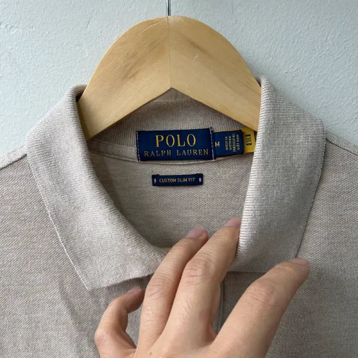 [BUNJANG] Polo Ralph Lauren Beige Short Sleeve Polo Shirt / 16760 - 폴로 랄프로렌 베이지 반팔 카라티