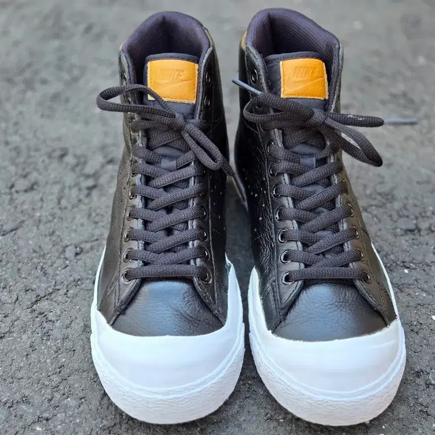 [BUNJANG] Nike Blazer Mid Black Leather Sneakers / 나이키 블레이저 미드 블랙 레더 250mm