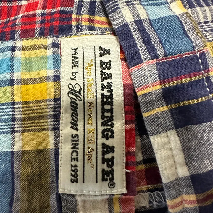 [BUNJANG] BAPE Patchwork Shirt / BAPE japan made patchwork shirt
