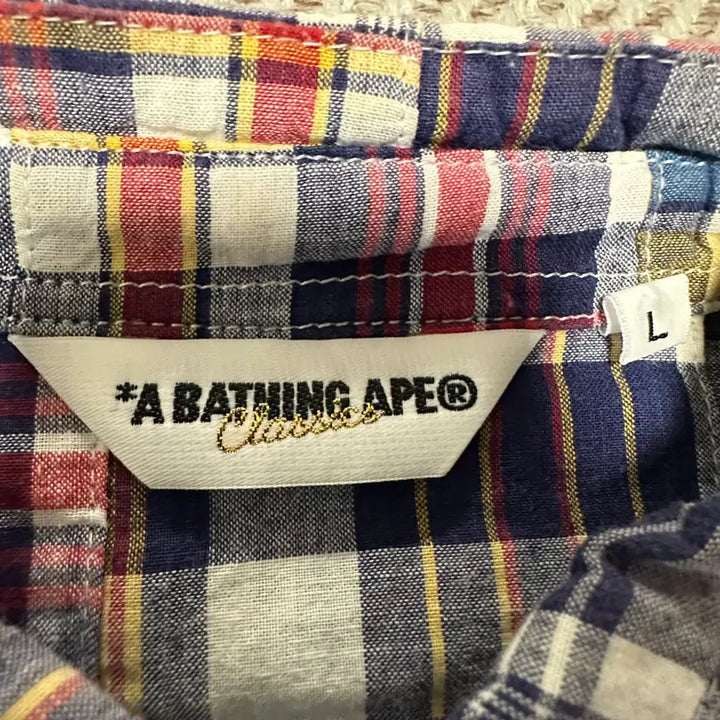 [BUNJANG] BAPE Patchwork Shirt / BAPE japan made patchwork shirt