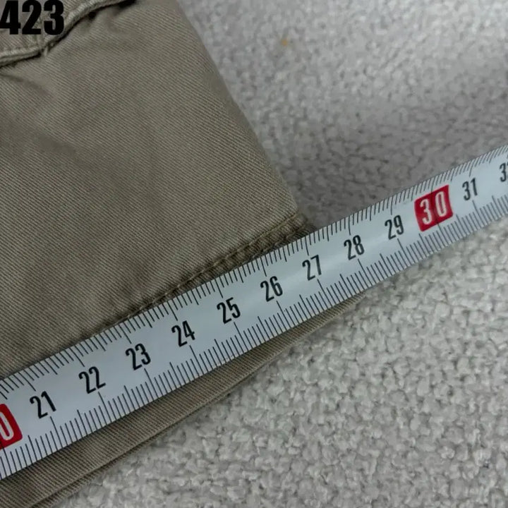 [BUNJANG] Adidas Originals Khaki Cargo Shorts L / 아디다스 오리지널 불꽃 카키색 카고 반바지 L