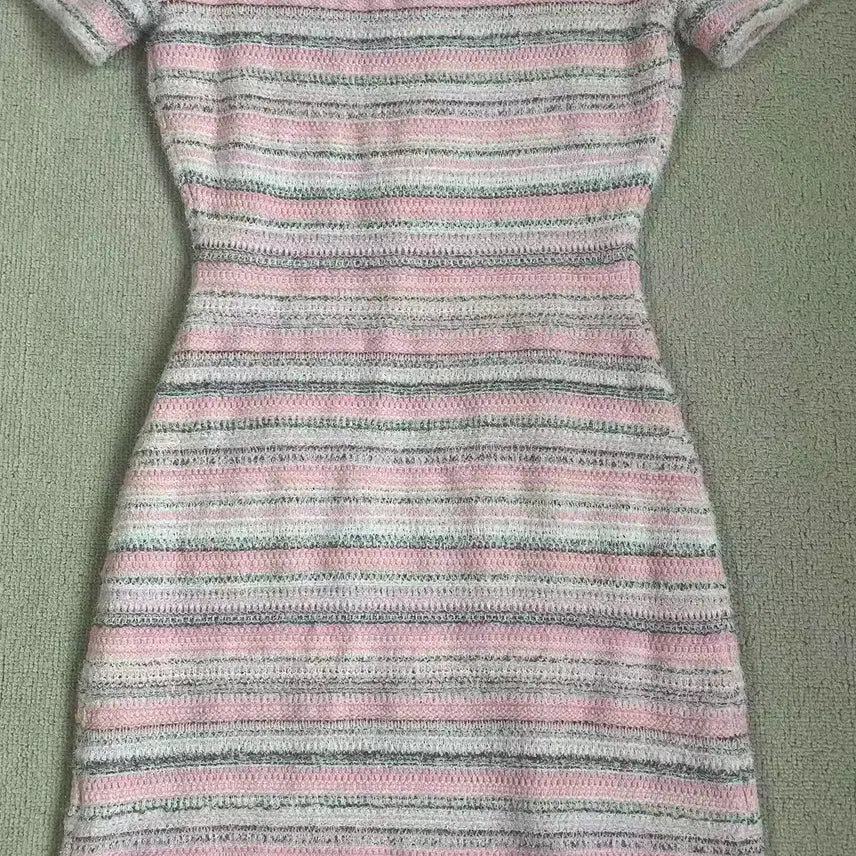 [BUNJANG] Knit Mini Dress / 반팔 니트 원피스