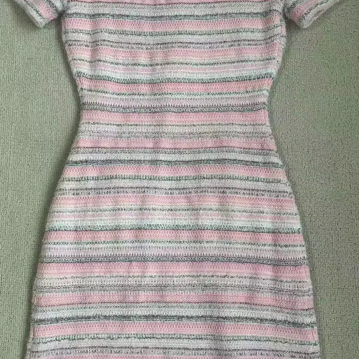 [BUNJANG] Knit Mini Dress / 반팔 니트 원피스