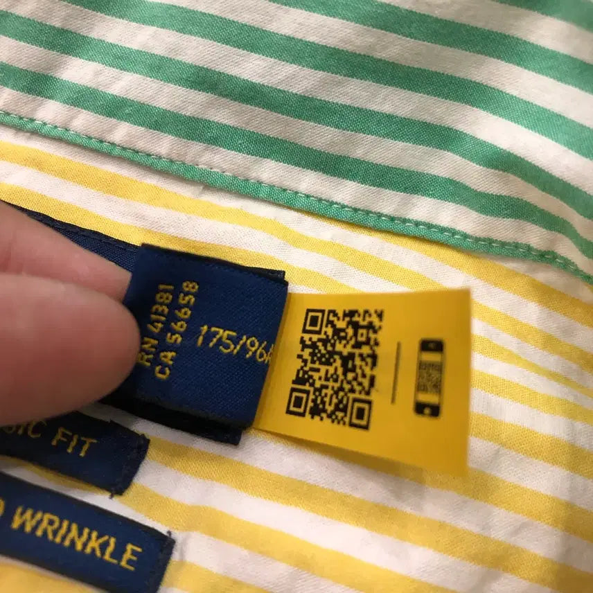 [BUNJANG] Polo Ralph Lauren Striped Short Sleeve Shirt / M 폴로 랄프로렌 신형 스트라이프 반팔 셔츠