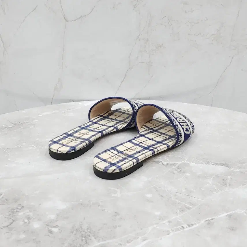 [BUNJANG] Dior Check Dway Slide Slippers (Size 38) / 38 / 디올 체크 디웨이 슬라이드 슬리퍼 KCQ209CND