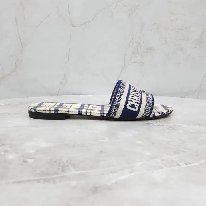 [BUNJANG] Dior Check Dway Slide Slippers (Size 38) / 38 / 디올 체크 디웨이 슬라이드 슬리퍼 KCQ209CND