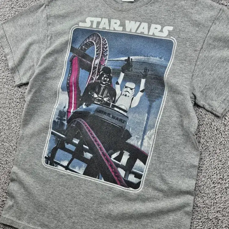 [BUNJANG] Star Wars Gray T-Shirt (M) / 스타워즈 반팔 티셔츠 ( M추정 ) / 11966