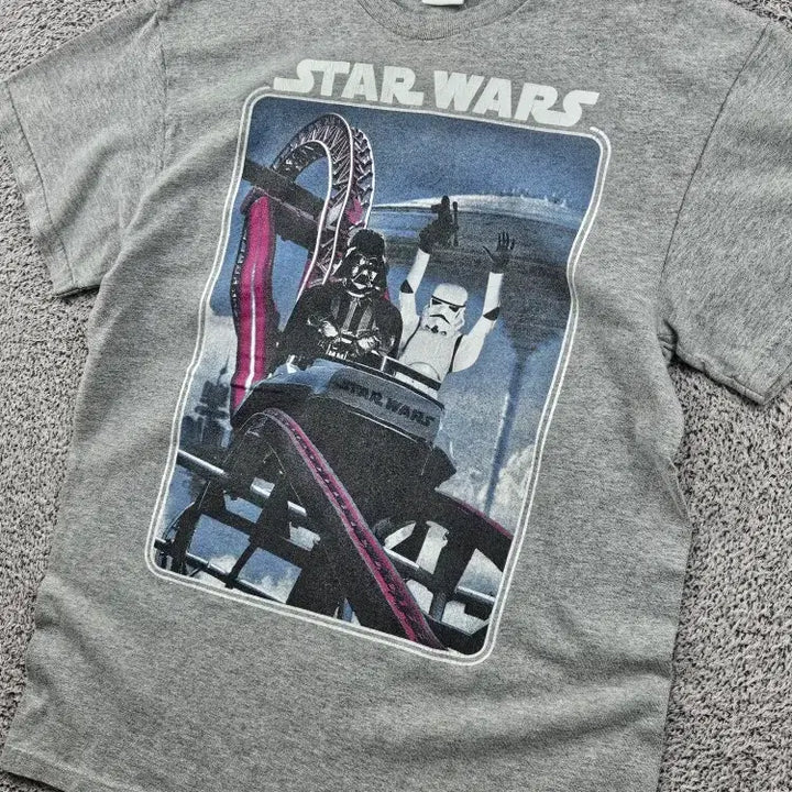 [BUNJANG] Star Wars Gray T-Shirt (M) / 스타워즈 반팔 티셔츠 ( M추정 ) / 11966