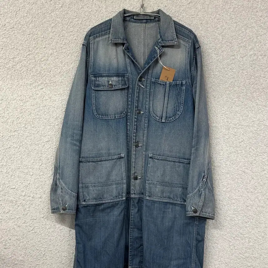 [BUNJANG] Mihara Yasuhiro Washed Denim Coat / 미하라 야스히로 워시드 데님/샴브레이 코트