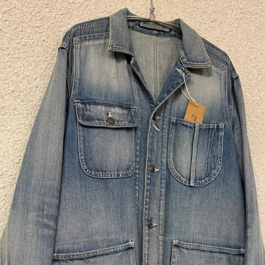 [BUNJANG] Mihara Yasuhiro Washed Denim Coat / 미하라 야스히로 워시드 데님/샴브레이 코트