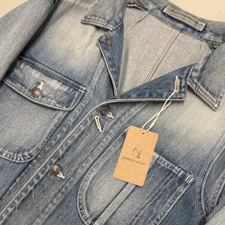 [BUNJANG] Mihara Yasuhiro Washed Denim Coat / 미하라 야스히로 워시드 데님/샴브레이 코트