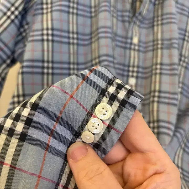 [BUNJANG] Burberry Checkered Short Sleeve Shirt / 버버리 체크 반팔 셔츠