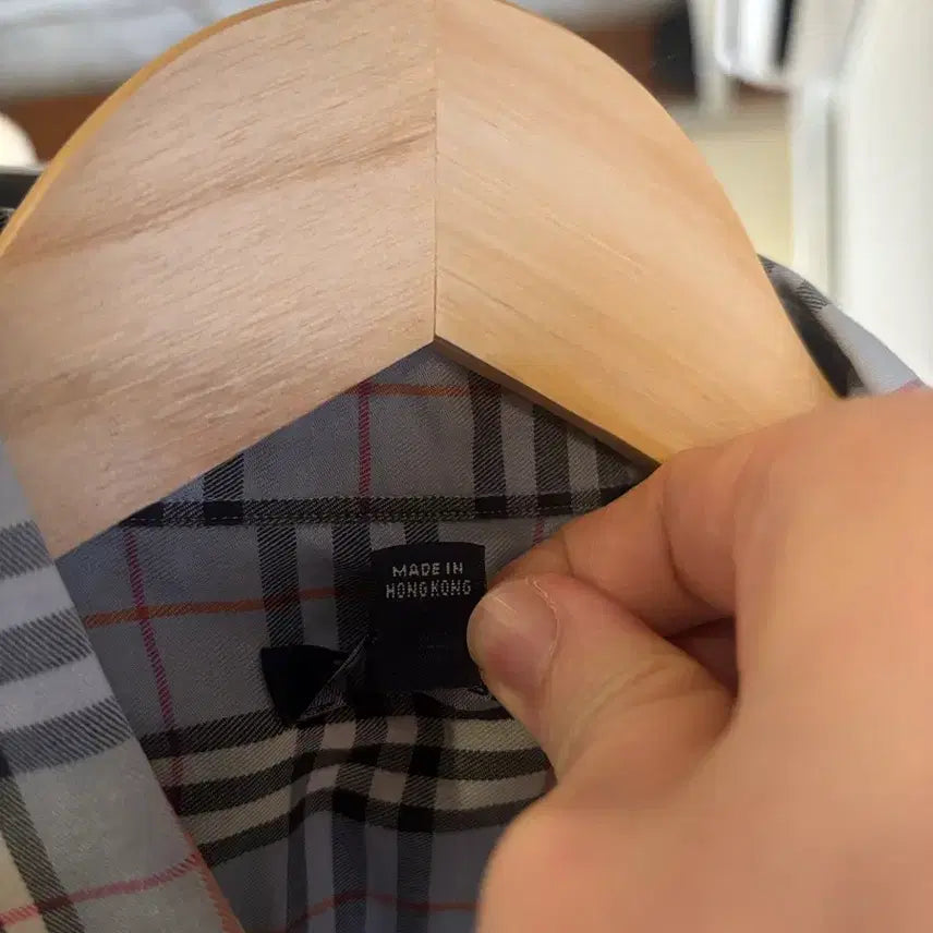 [BUNJANG] Burberry Checkered Short Sleeve Shirt / 버버리 체크 반팔 셔츠