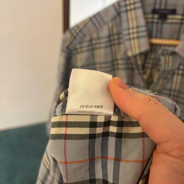 [BUNJANG] Burberry Checkered Short Sleeve Shirt / 버버리 체크 반팔 셔츠