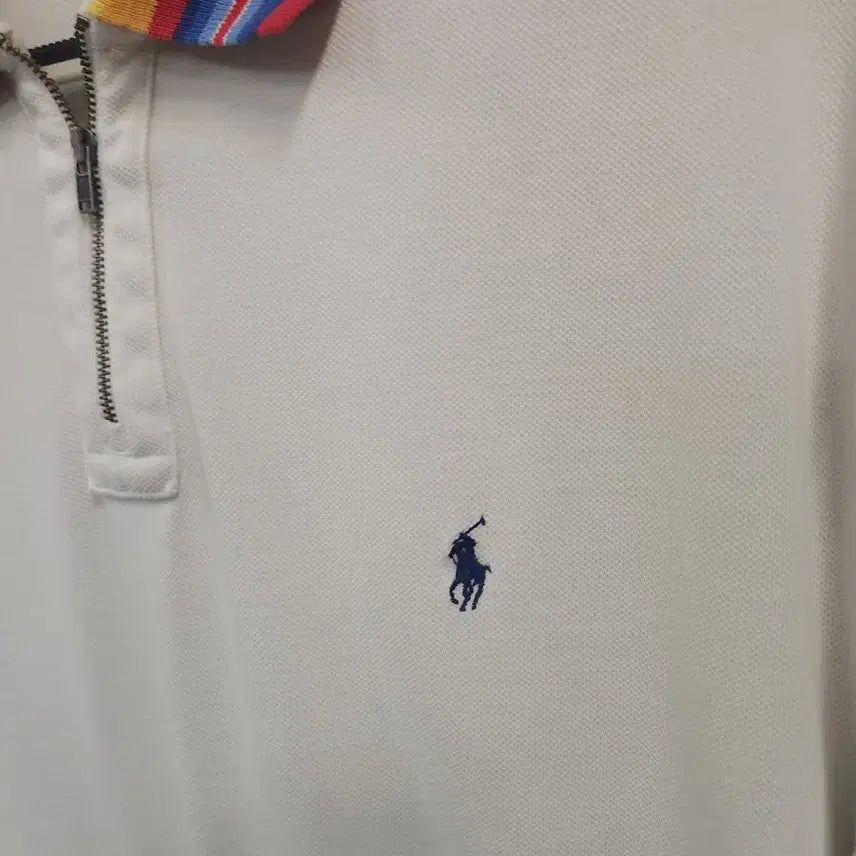 [BUNJANG] Polo Ralph Lauren White Collar T-shirt / 폴로 랄프로렌 화이트 카라 반팔 티셔츠