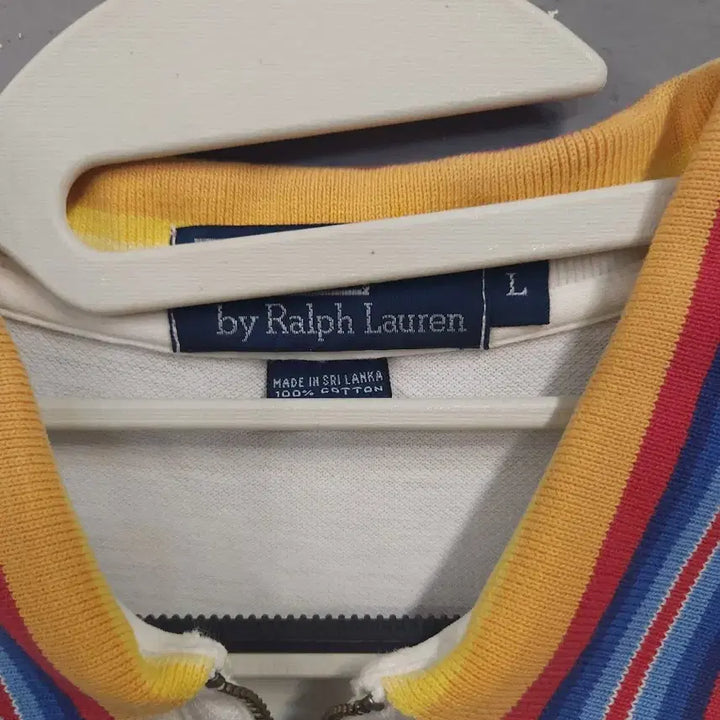 [BUNJANG] Polo Ralph Lauren White Collar T-shirt / 폴로 랄프로렌 화이트 카라 반팔 티셔츠