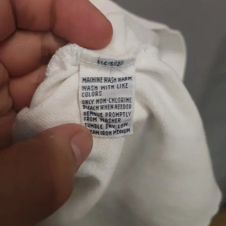 [BUNJANG] Polo Ralph Lauren White Collar T-shirt / 폴로 랄프로렌 화이트 카라 반팔 티셔츠