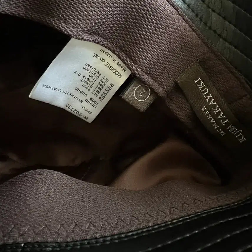[BUNJANG] KIJIMA TAKAYUKI Synthetic Leather Bucket Hat / 키지마 타카유키(KIJIMA TAKAYUKI) 레더 버킷햇