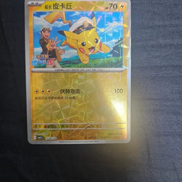[BUNJANG] Pokemon Captain Chu Hologram Card / 포켓몬카드 중판 캡틴츄