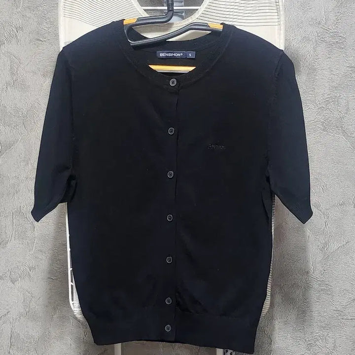 [BUNJANG] Bensimon Black Short Sleeve Cardigan S Size / 벤시몽 블랙 반팔 가디건 S사이즈