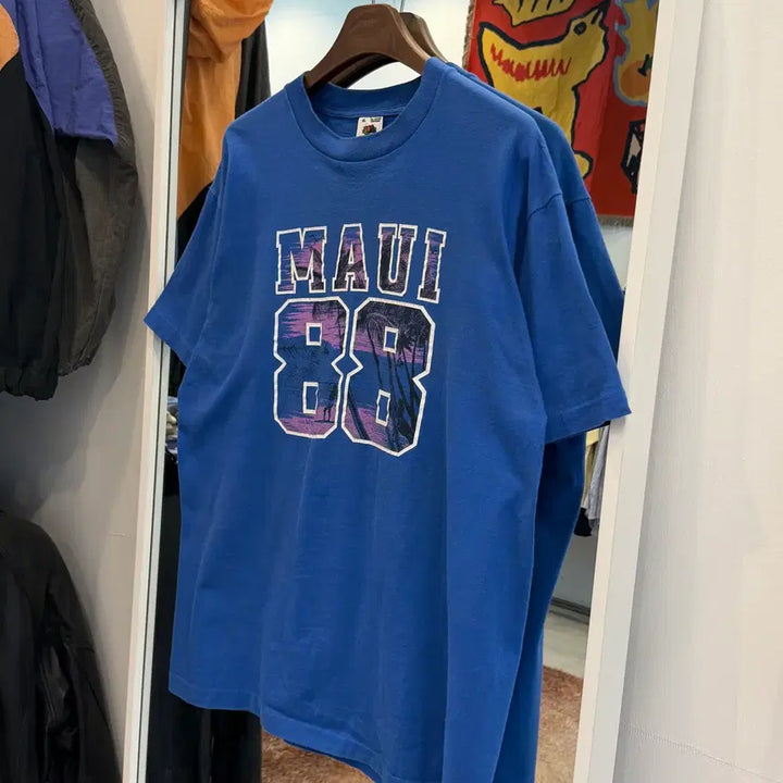 [BUNJANG] 80s Fruit of the loom MAUI 반팔 티셔츠 (USA) / 80s Fruit of the loom MAUI 반팔 티셔츠 (USA)