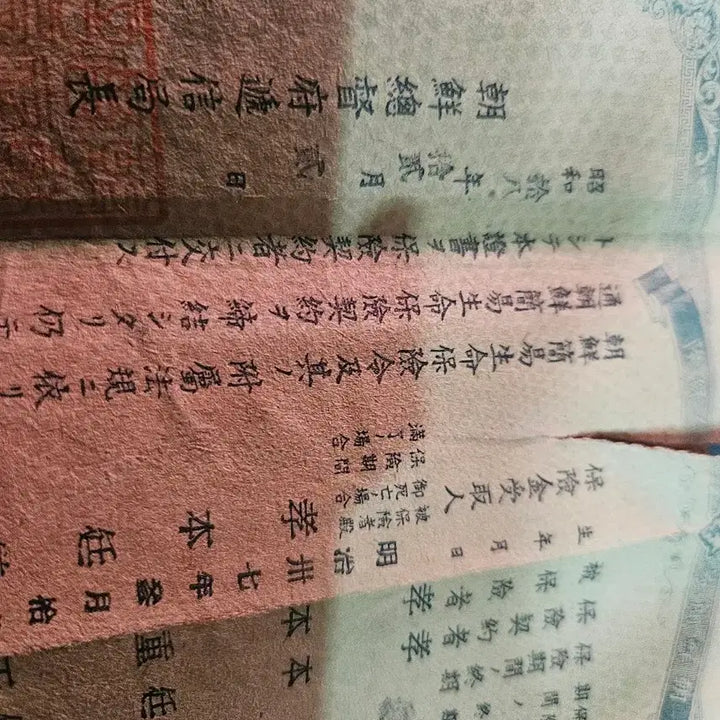 [BUNJANG] Japanese Colonial Era Insurance Certificate / 옛날보험증서,일제강점기