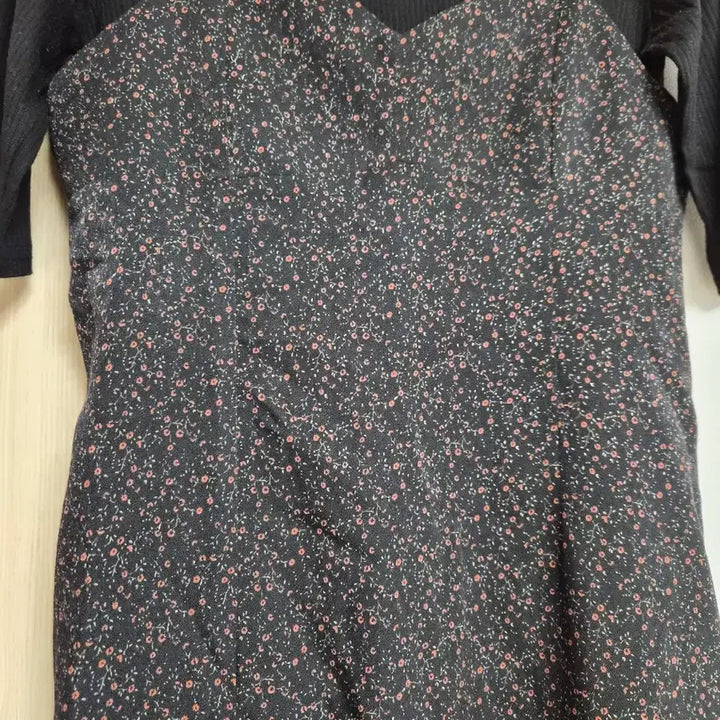 [BUNJANG] Black Flower Long Bustier Summer Dress Set / 블랙 플라워 롱 뷔스티에 여름 원피스 세트
