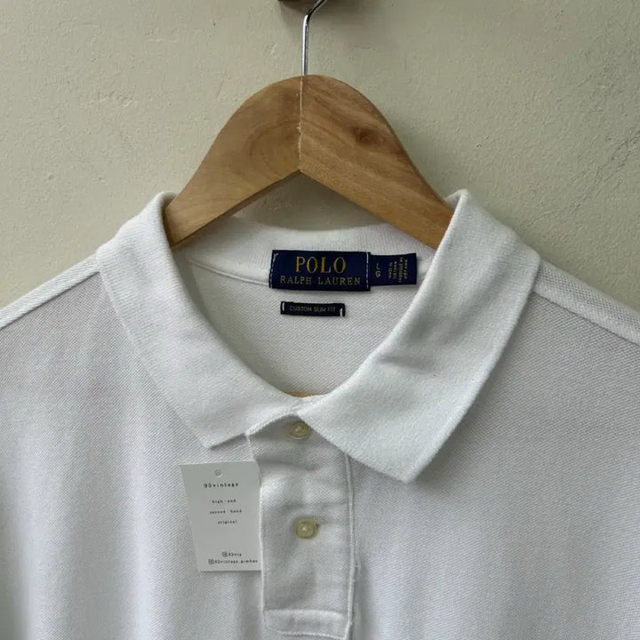 [BUNJANG] 16764 - 폴로 랄프로렌 화이트 반팔 카라티 / 16764 - 폴로 랄프로렌 화이트 반팔 카라티