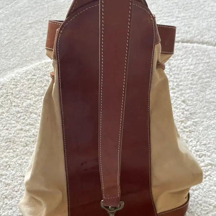 [BUNJANG] Polo Ralph Lauren Leather Canvas One-Shoulder Bucket Bag / 폴로 랄프 로렌 레더 캔버스 원숄더 버킷백