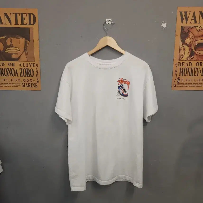 [SOLD OUT] 스투시 신발 프린팅 반팔 티셔츠 화이트