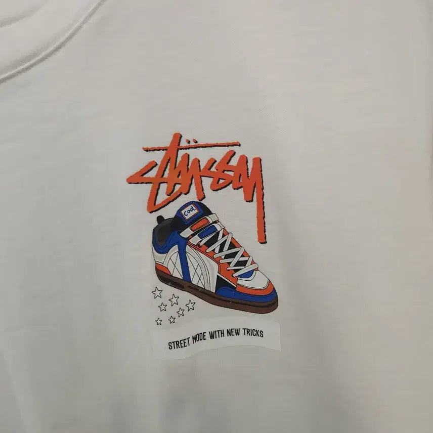 [SOLD OUT] 스투시 신발 프린팅 반팔 티셔츠 화이트