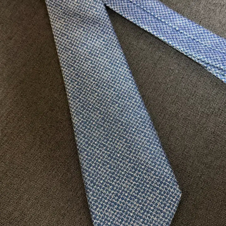 [BUNJANG] BREUER Blue Check Necktie / 브루이어 블루 체크 넥타이