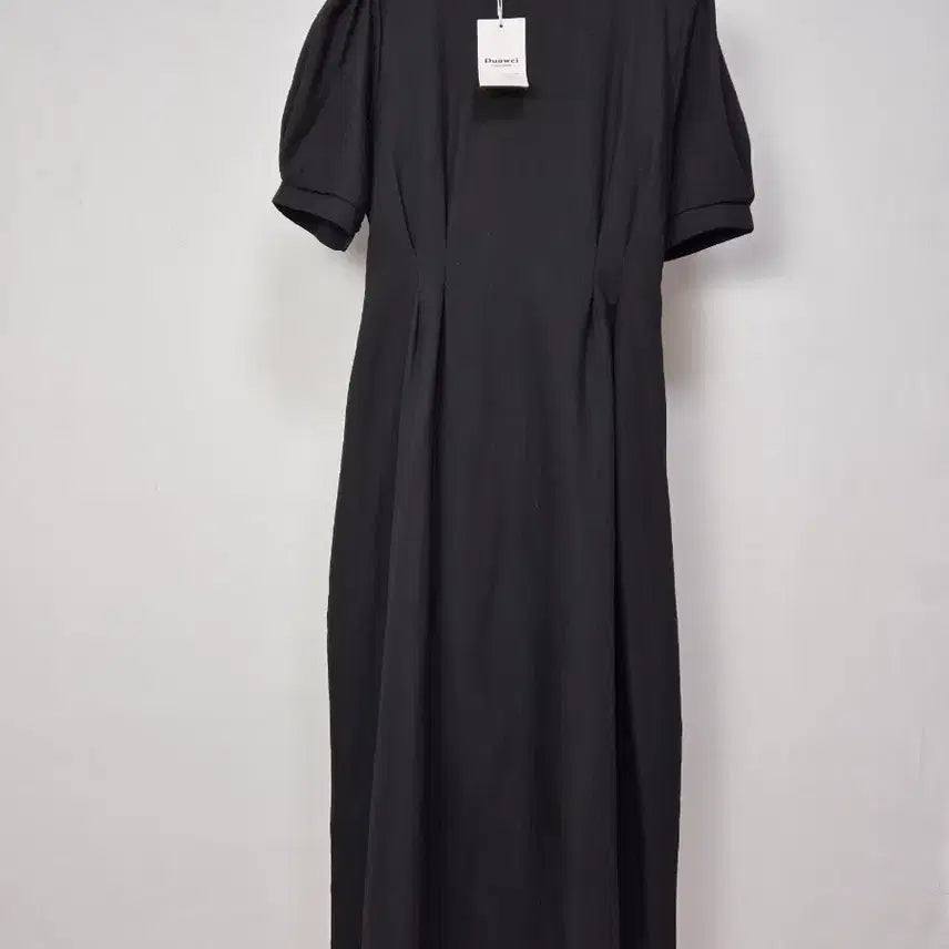 [SOLD OUT] 새상품/ 블랙 퍼프 반팔 롱 원피스