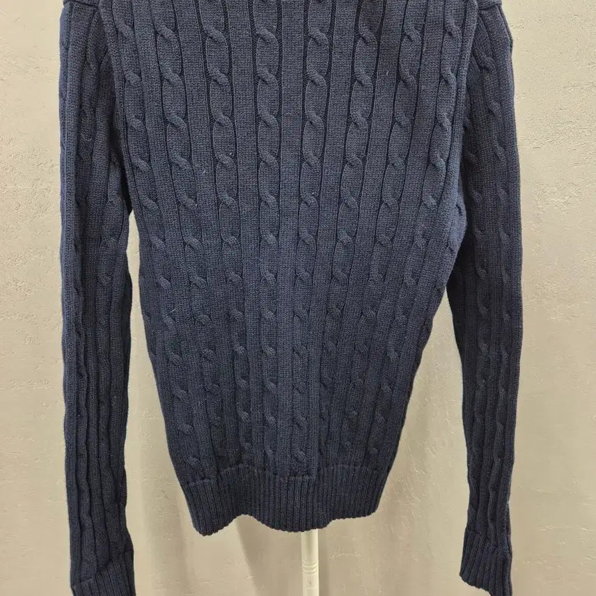 [BUNJANG] Polo Ralph Lauren Navy Cable Knit Sweater / 폴로 랄프로렌 네이비 꽈배기 니트 S
