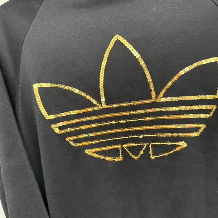 [BUNJANG] Adidas Black Sequin Track Top / 아디다스 블랙 스팽글금장 트랙탑