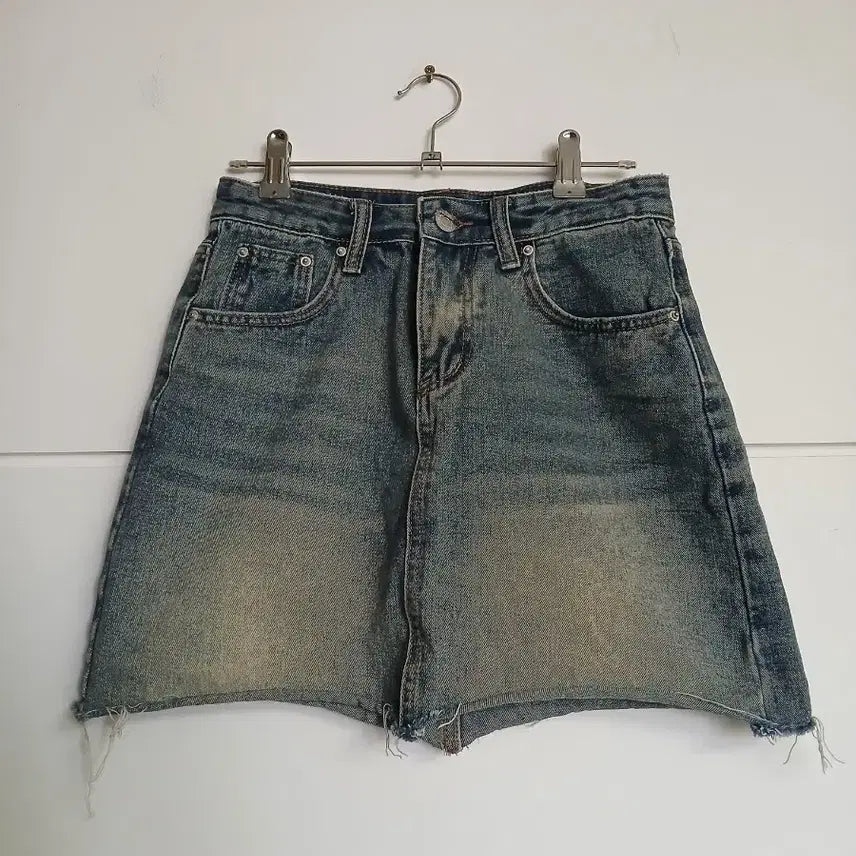 [BUNJANG] Vintage Washed Denim Mini Skirt / 청 미니 스커트 s