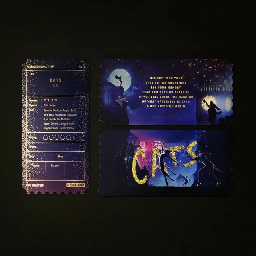 [BUNJANG] Cats Original Ticket Bundle Set / [영화 굿즈] 캣츠 오리지널티켓