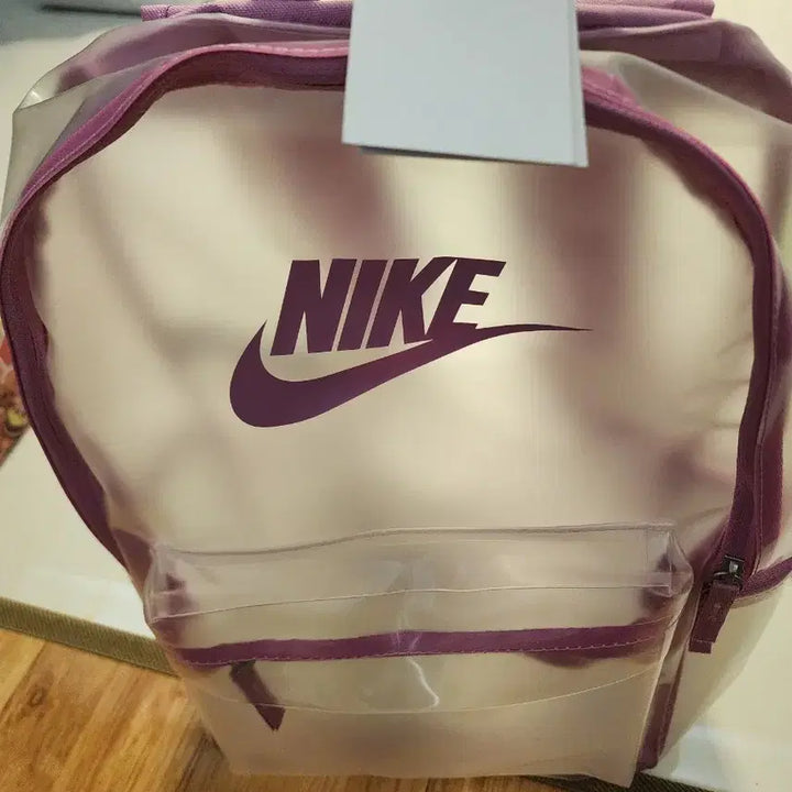 [BUNJANG] Nike Transparent Backpack Pink Bag / (새제품) 나이키 투명 백팩 핑크색 가방 2