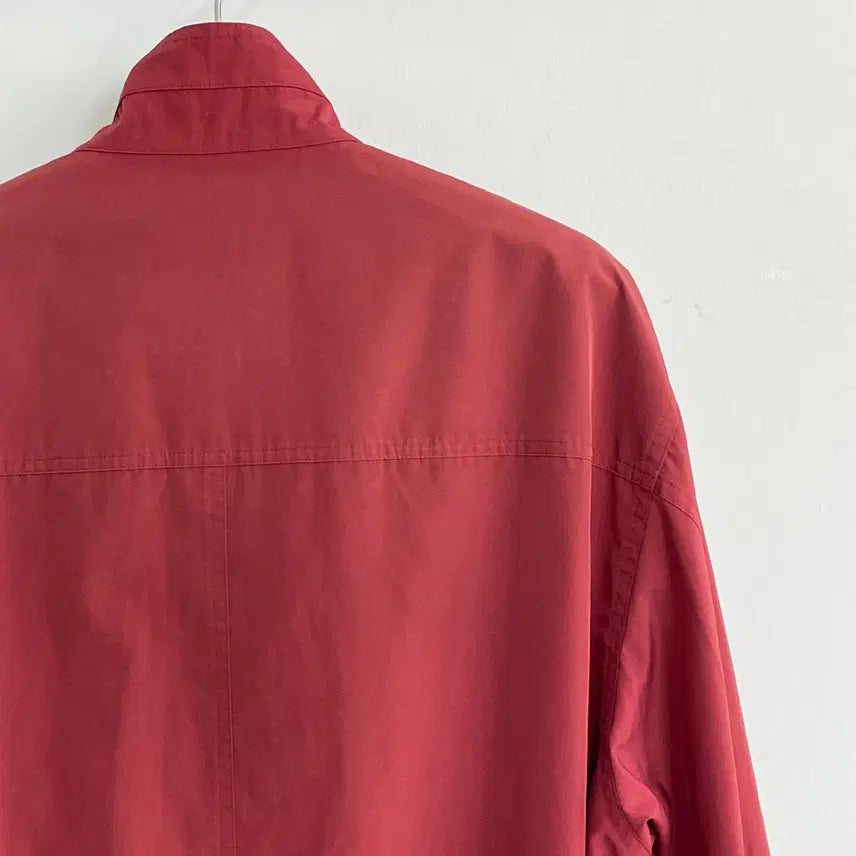 [BUNJANG] Burberry Red Windbreaker Blouson Jacket / 버버리 공용L 레드 바람막이 블루종 자켓