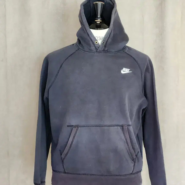 [SOLD OUT] 빈티지 나이키 페이드 워시드 헤비코튼 블랙 후드티 L
